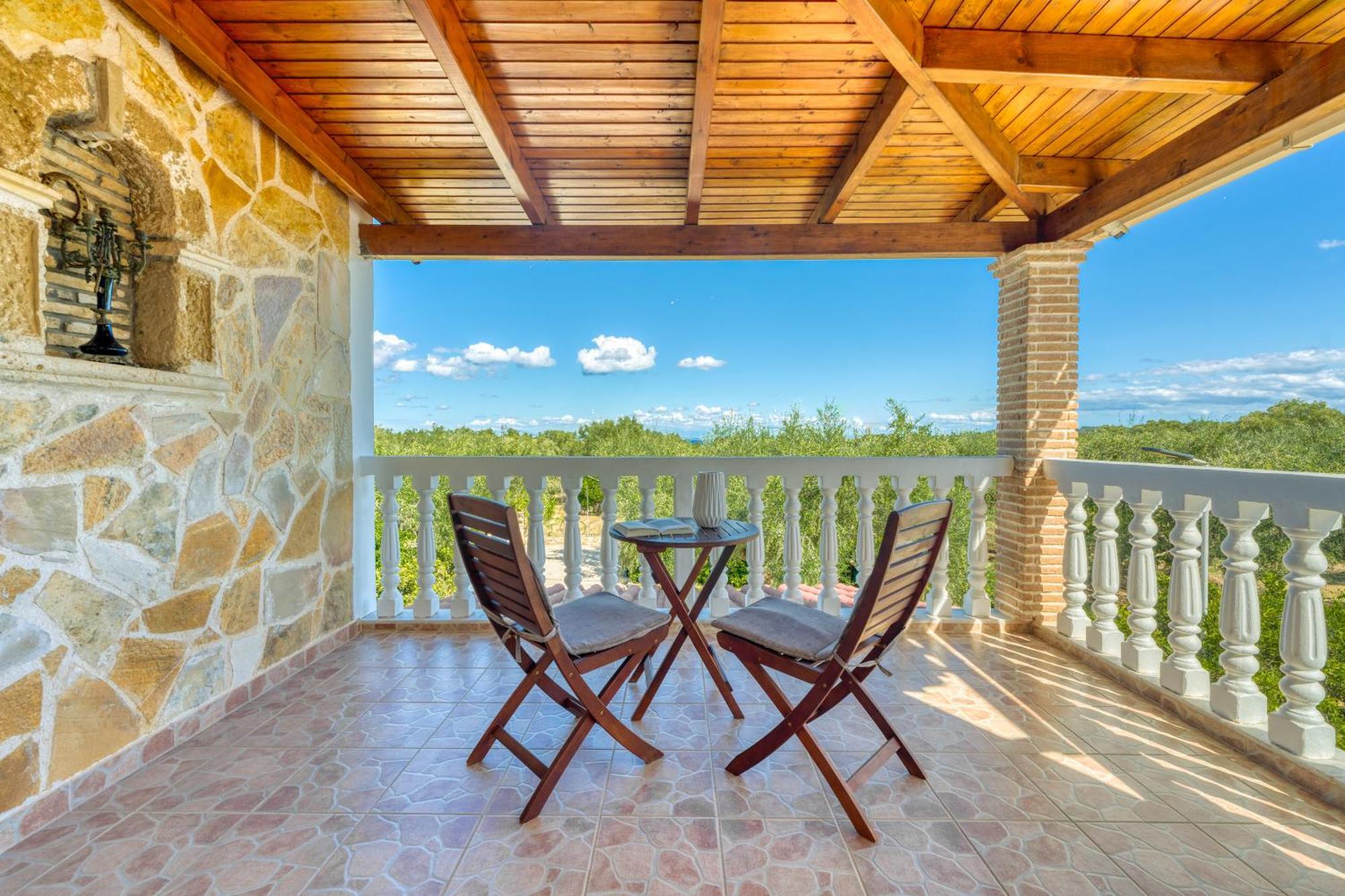 Villa Rosa 3 Bedroom With Sea View Tragaki Bagian luar foto