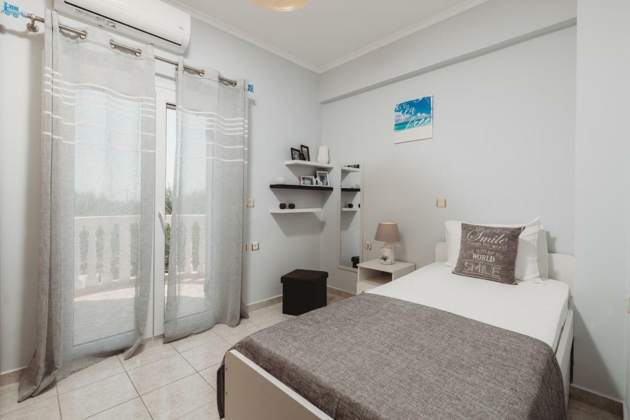 Villa Rosa 3 Bedroom With Sea View Tragaki Bagian luar foto