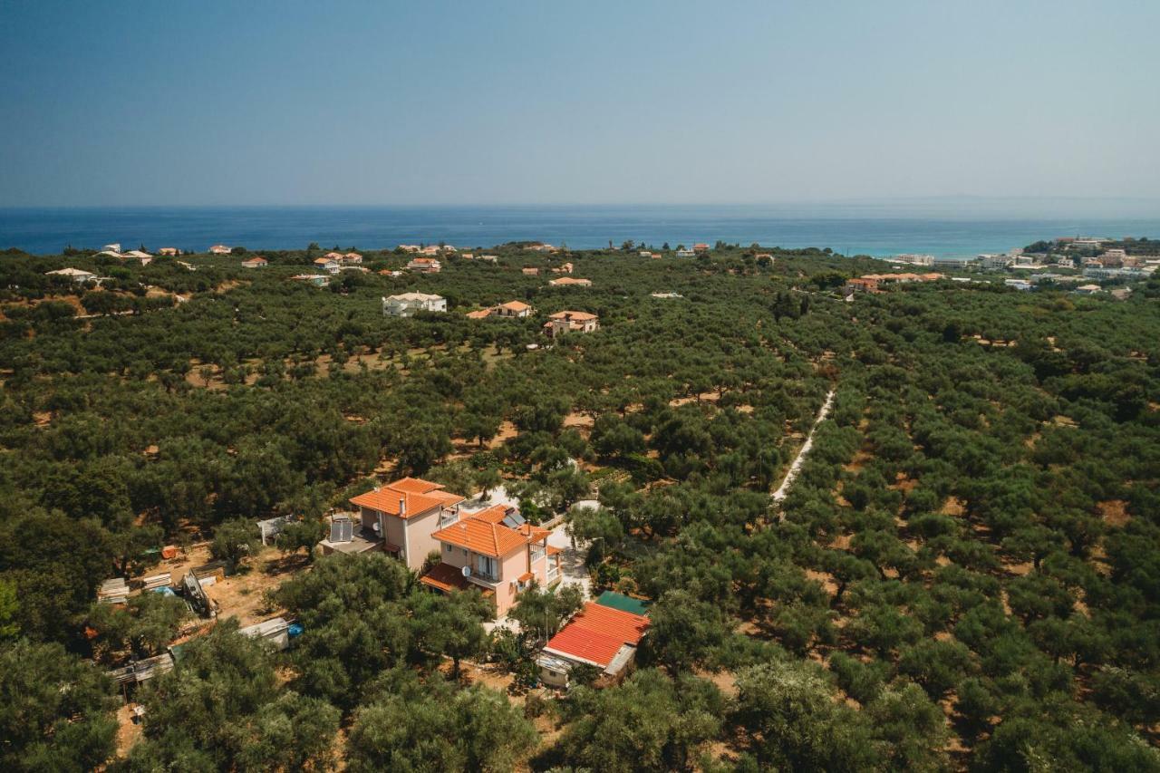 Villa Rosa 3 Bedroom With Sea View Tragaki Bagian luar foto