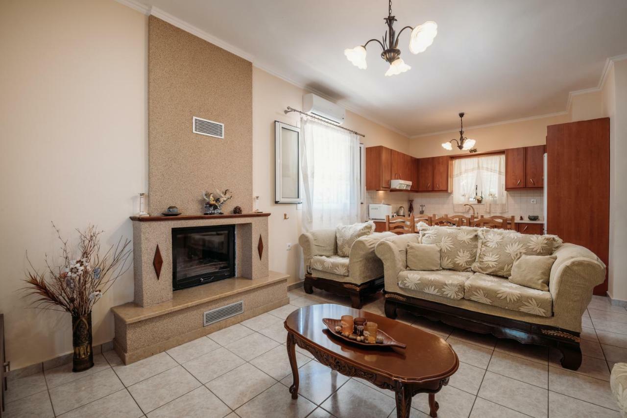 Villa Rosa 3 Bedroom With Sea View Tragaki Bagian luar foto
